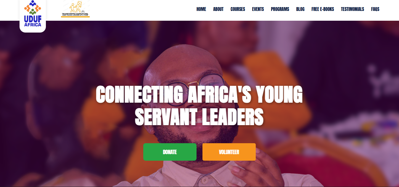 UDUF Africa Official NGO Website Interface